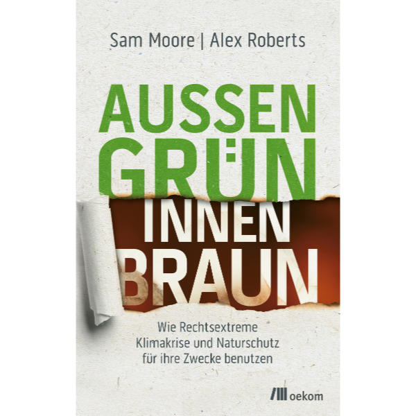 Buch-Cover: Außen grün, 
innen braun