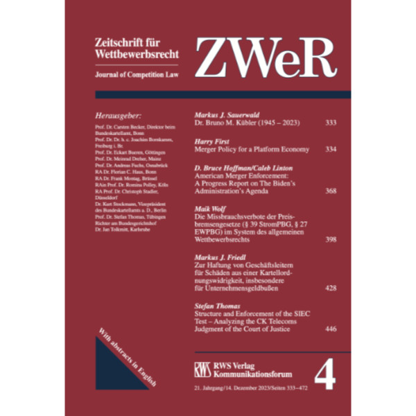 Cover der der Zeitschrift ZWeR