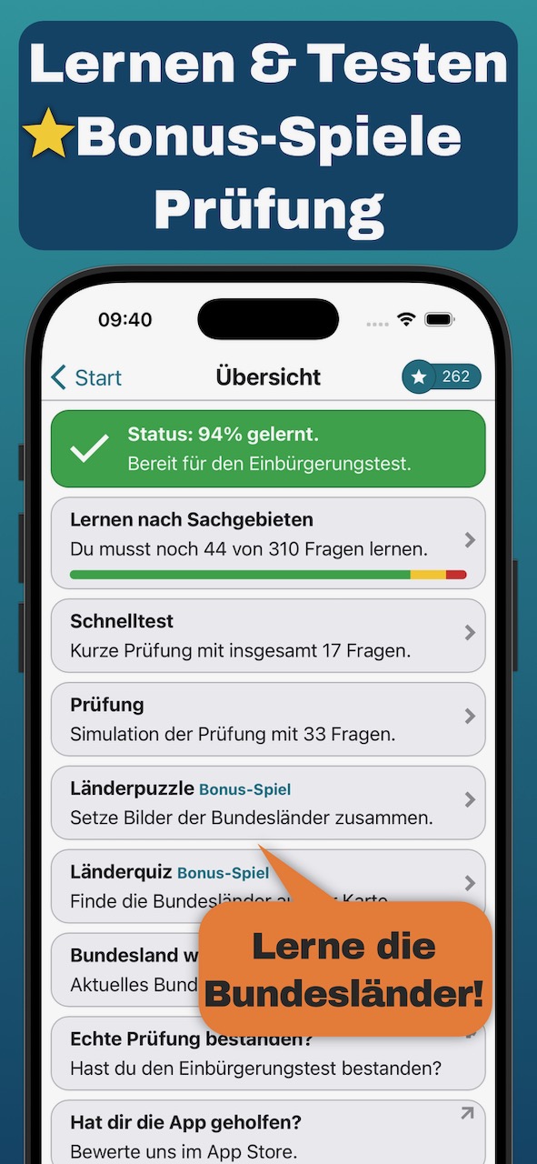 Werbebild mit der Hauptansicht der App