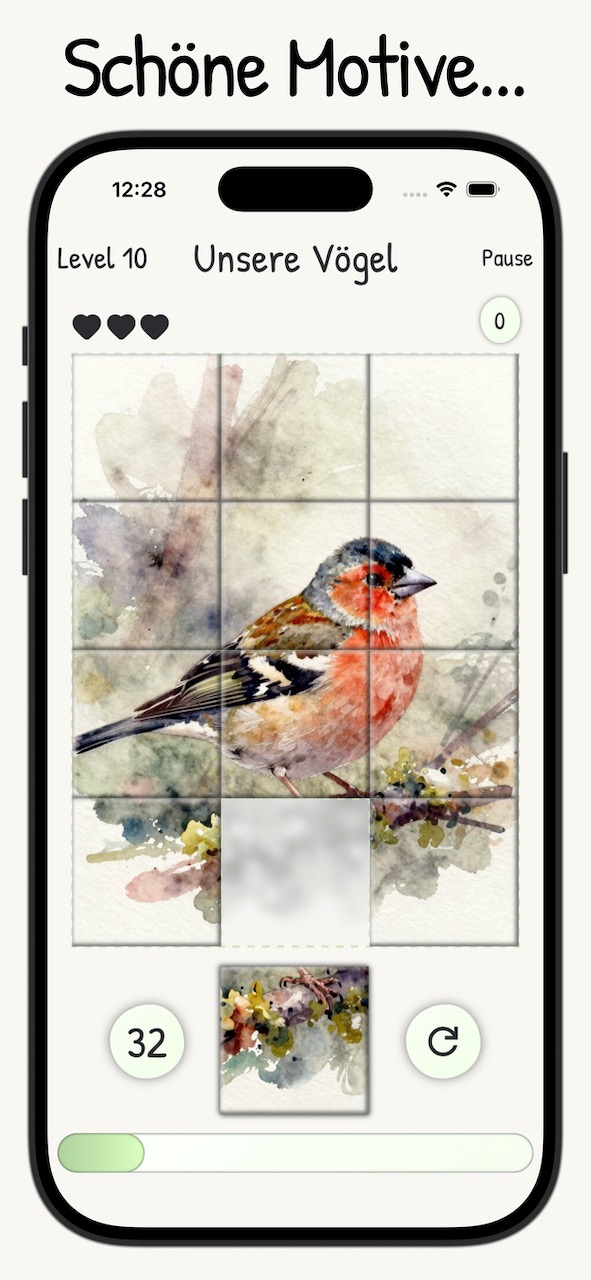 Werbebild der App mit einem Puzzle