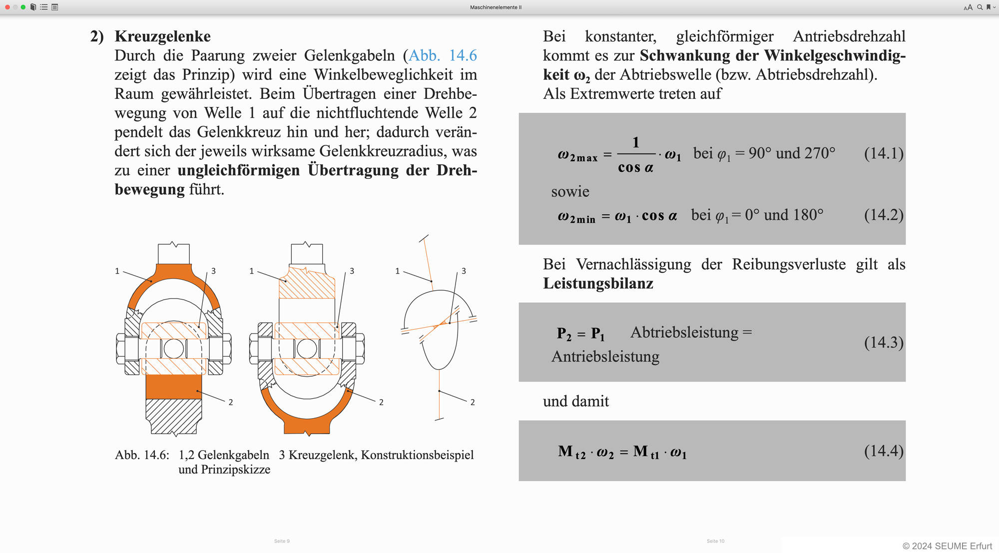 Bildschirmfoto eines E-Books mit Text, Formeln und einer technischen Zeischnung.
