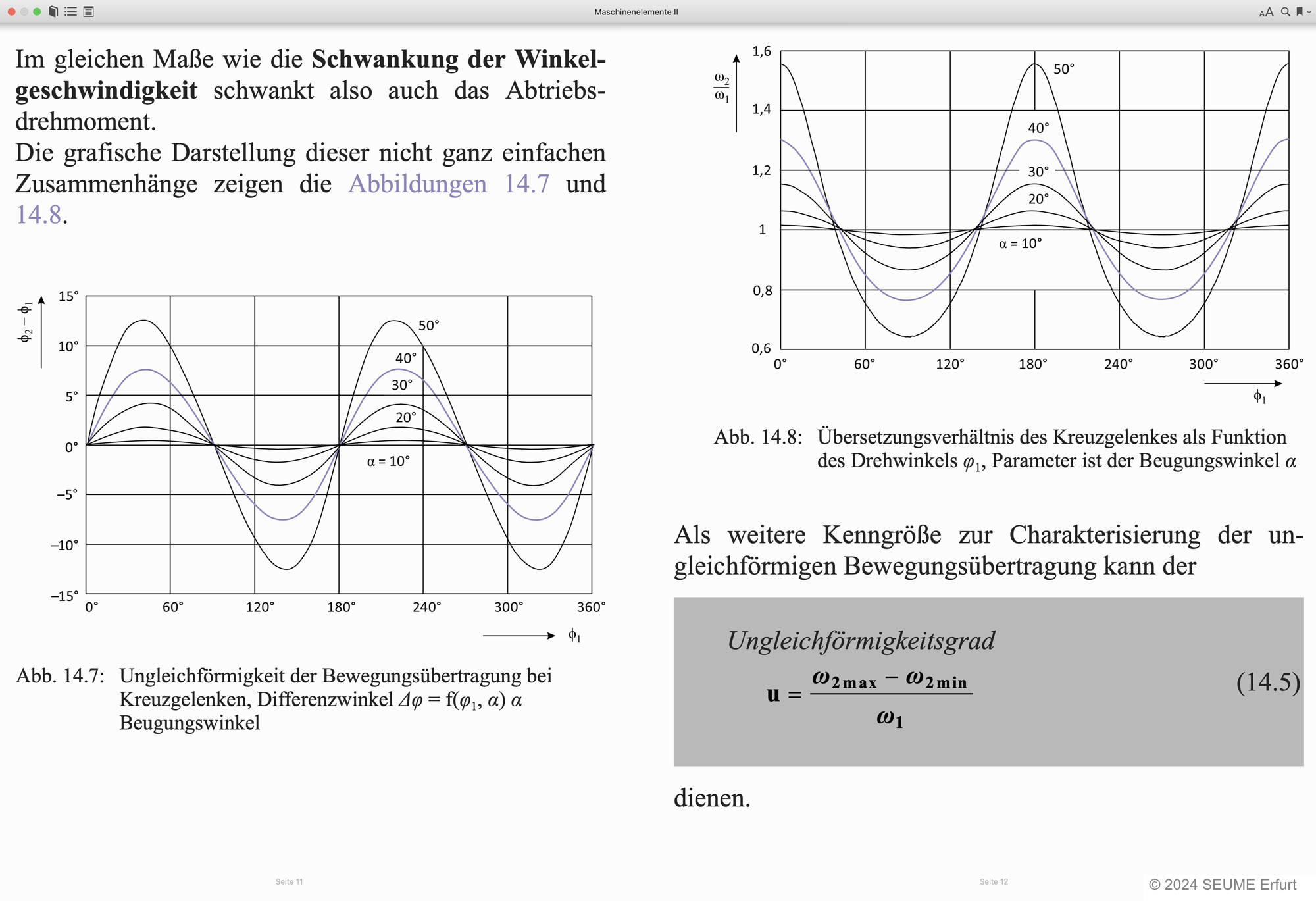 Bildschirmfoto eines E-Books mit zwei Graphendarstellungen,
    einer Formel und Text.